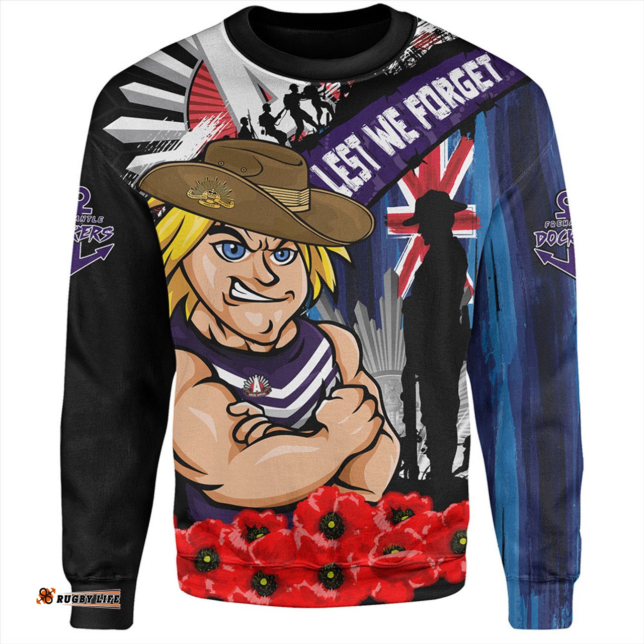 Amazing Aussie Fremantle Anzac Day Honor United In Spirit Sweatshirt