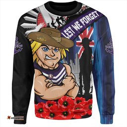 Amazing Aussie Fremantle Anzac Day Honor United In Spirit Sweatshirt