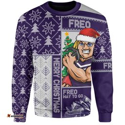 Amazing Aussie Fremantle Merry Christmas Knit Style Festive Spirit Sweatshirt