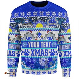 Amazing Aussie Canterbury Bankstown Bulldogs Christmas Aboriginal Custom Indigenous Knitted Ugly Xmas Style Sweatshirt