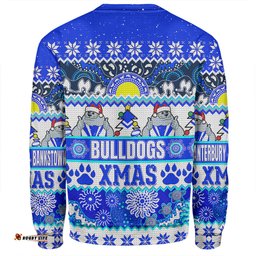 Amazing Aussie Canterbury Bankstown Bulldogs Christmas Aboriginal Custom Indigenous Knitted Ugly Xmas Style Sweatshirt