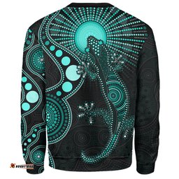 Amazing Aussie Australia Turquoise Dreaming Gecko Spirit Sweatshirt