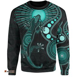 Amazing Aussie Australia Turquoise Dreaming Gecko Spirit Sweatshirt
