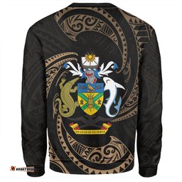 Amazing Aussie Australia South Sea Islanders Solomon Islands Gold Tribal Wave Pattern Sweatshirt