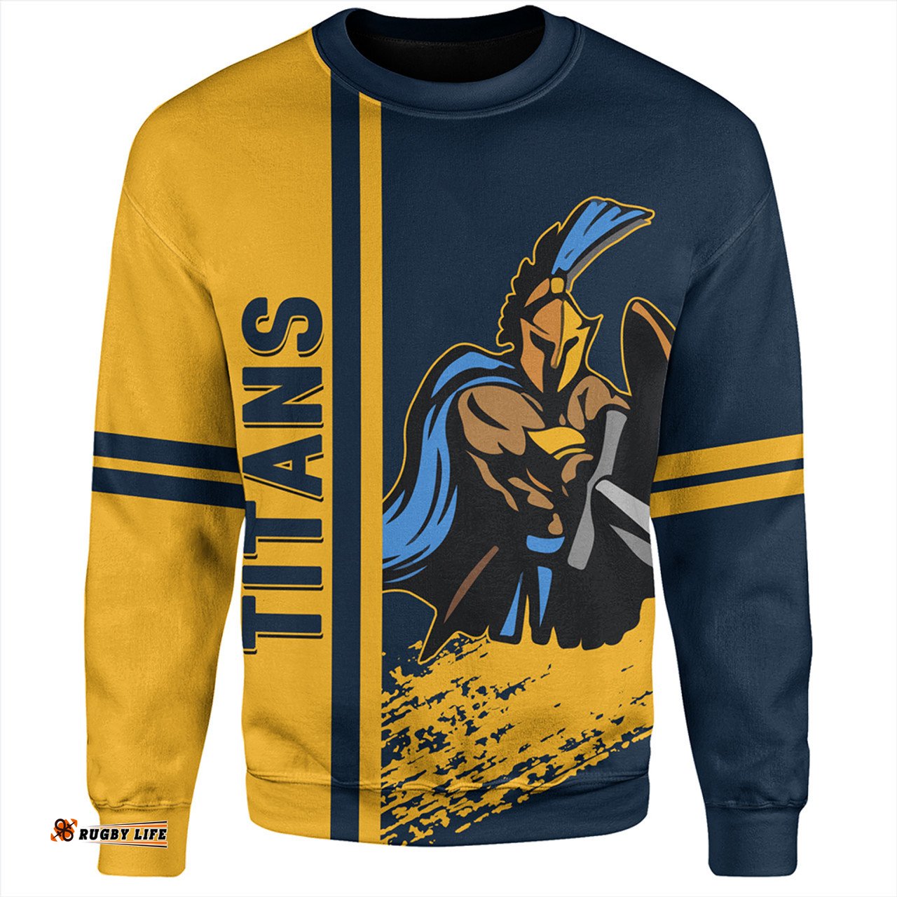 Amazing Aussie Gold Coast Titans Sport Gold Coast Titans Mascot Quater Style Sweatshirt