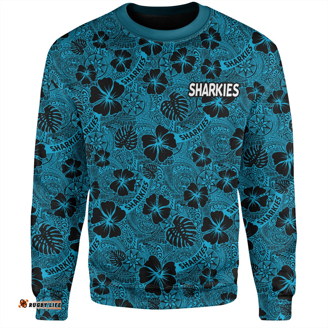 Amazing Aussie Cronulla Sutherland Sharks Scream With Tropical Patterns Sweatshirt