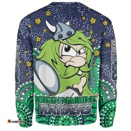 Amazing Aussie Canberra Raiders Custom Custom With Aboriginal Inspired Style Of Dot Painting Patterns  Sweatshirt