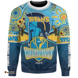 Amazing Aussie Gold Coast Titans Sport Custom Talent Win Games But Teamwork And Intelligence Win Championships With Aboriginal Style Sweatshirt