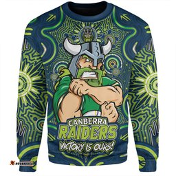 Amazing Aussie Canberra Raiders Aboriginal Pattern Inspired Victory Is Ours Sweatshirt