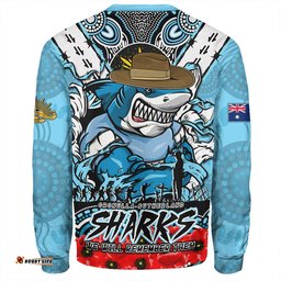 Amazing Aussie Cronulla Sutherland Sharks Ripped Legacy Of The Game The ANZAC Spirit Lives On Sweatshirt
