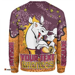 Amazing Aussie Brisbane Broncos Custom Team With Dot And Star Patterns For Tough Fan Sweatshirt