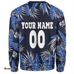 Amazing Aussie Canterbury Bankstown Bulldogs Custom Tropical Patterns Bulldogs Sweatshirt