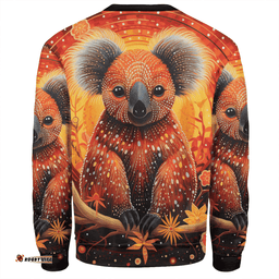 Amazing Aussie Australia Koala Custom Dreaming Art Koala Aboriginal Inspired Sweatshirt