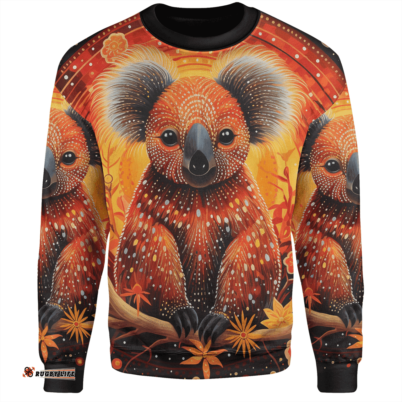 Amazing Aussie Australia Koala Custom Dreaming Art Koala Aboriginal Inspired Sweatshirt