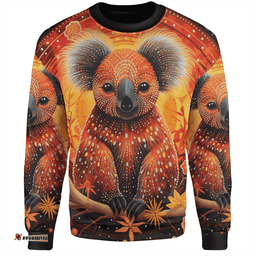 Amazing Aussie Australia Koala Custom Dreaming Art Koala Aboriginal Inspired Sweatshirt
