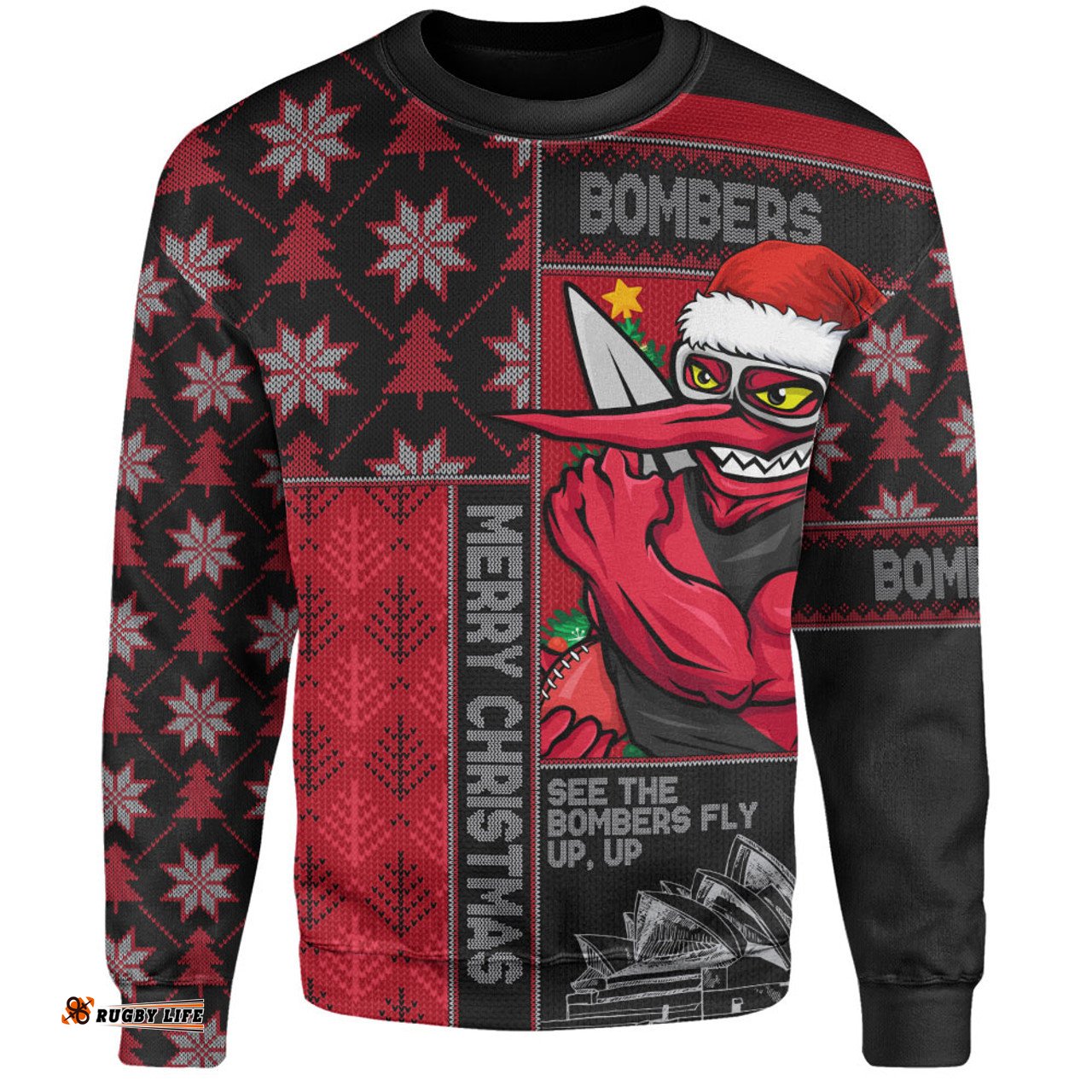 Amazing Aussie Essendon Merry Christmas Knit Style Festive Spirit Sweatshirt