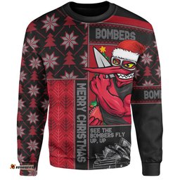 Amazing Aussie Essendon Merry Christmas Knit Style Festive Spirit Sweatshirt