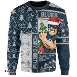 Amazing Aussie Carlton Merry Christmas Knit Style Festive Spirit Sweatshirt