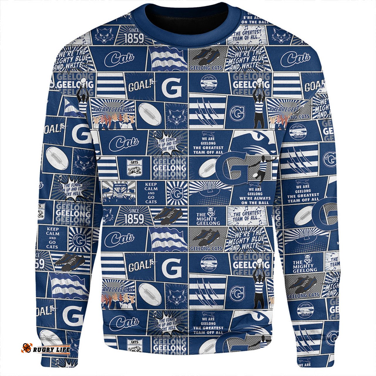 Amazing Aussie Geelong Cats Legacy Of The Pride Comic Style Sweatshirt