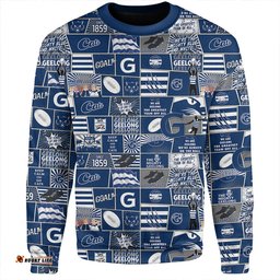 Amazing Aussie Geelong Cats Legacy Of The Pride Comic Style Sweatshirt