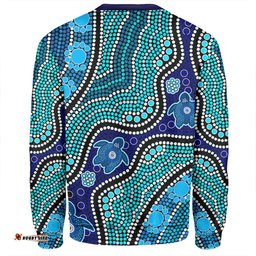 Amazing Aussie Australia Turtles Aboriginal Custom Dreamtime River And Turtles Dot Art Painting Sweatshirt