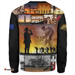 Amazing Aussie Australia Anzac Day Honoring Gallipoli Heroes Memorial Orange Sweatshirt