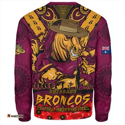 Amazing Aussie Brisbane Broncos Ripped Legacy Of The Game The ANZAC Spirit Lives On Sweatshirt