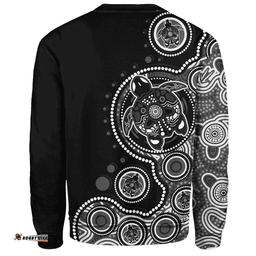 Amazing Aussie Australia Indigenous Turtle Aboriginal Dot Art Black Sweatshirt
