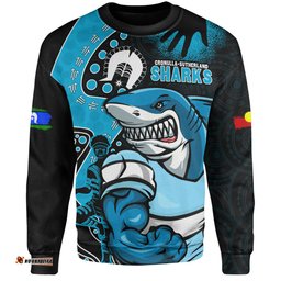 Amazing Aussie Cronulla Sutherland Sharks NAIDOC Indigenous Warrior Spirit Sweatshirt