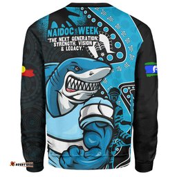 Amazing Aussie Cronulla Sutherland Sharks NAIDOC Indigenous Warrior Spirit Sweatshirt