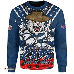 Amazing Aussie Geelong Cats Ripped Legacy Of The Game The ANZAC Spirit Lives On Sweatshirt