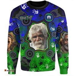 Amazing Aussie Australia Torres Strait Islands Custom Aboriginal Dot Art Indigenous Handprints Personalised Photo Sweatshirt