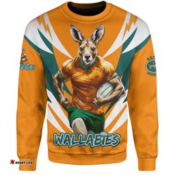 Amazing Aussie Australia Wallabies Championship Sport Style Gold Sweatshirt