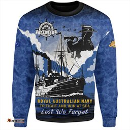 Amazing Aussie Australia Anzac Day Royal Australian Navy Camouflage Style Sweatshirt