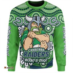 Amazing Aussie Canberra Raiders Aboriginal Inspired Tough Fan Rugby For Life Sweatshirt