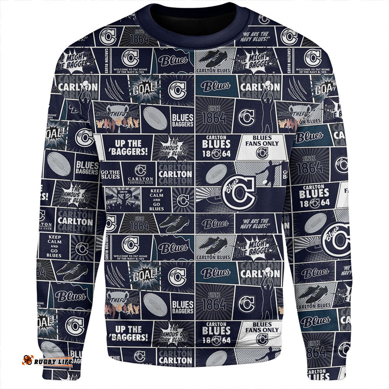 Amazing Aussie Carlton Legacy Of The Pride Comic Style Sweatshirt