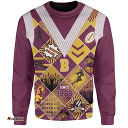 Amazing Aussie Brisbane Broncos Argyle Patterns Style Tough Fan Rugby For Life Sweatshirt