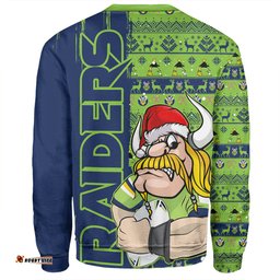 Amazing Aussie Canberra Raiders Merry Ugly Xmas Nordic Pattern Style Sweatshirt