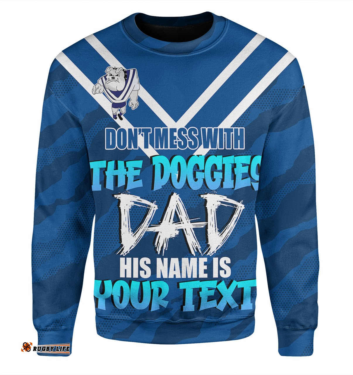 Amazing Aussie Canterbury Bankstown Bulldogs Father's Day Screaming Dad and Crazy Fan Sweatshirt