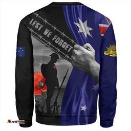 Amazing Aussie Australia Remembrance Day Australian Fallen Heroes Gray Sweatshirt