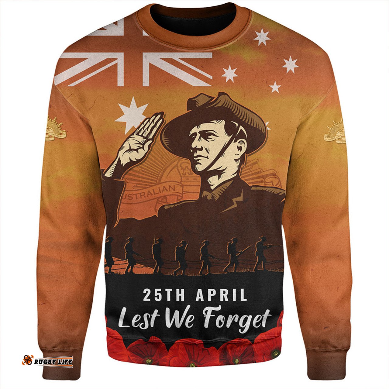 Amazing Aussie Australia Anzac Day Soldiers Salute To Remember Of Our Heroes Sweatshirt