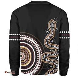 Amazing Aussie Australia Rainbow Serpent Aboriginal Custom Dreamtime Mother of Life Black Sweatshirt