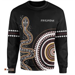 Amazing Aussie Australia Rainbow Serpent Aboriginal Custom Dreamtime Mother of Life Black Sweatshirt