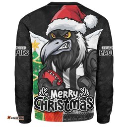 Amazing Aussie Collingwood Santa Scoring Touchdown On Christmas Game Day Sweatshirt