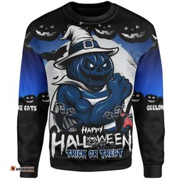 Amazing Aussie Geelong Cats Dark Pumpkin Halloween Spirit Sweatshirt