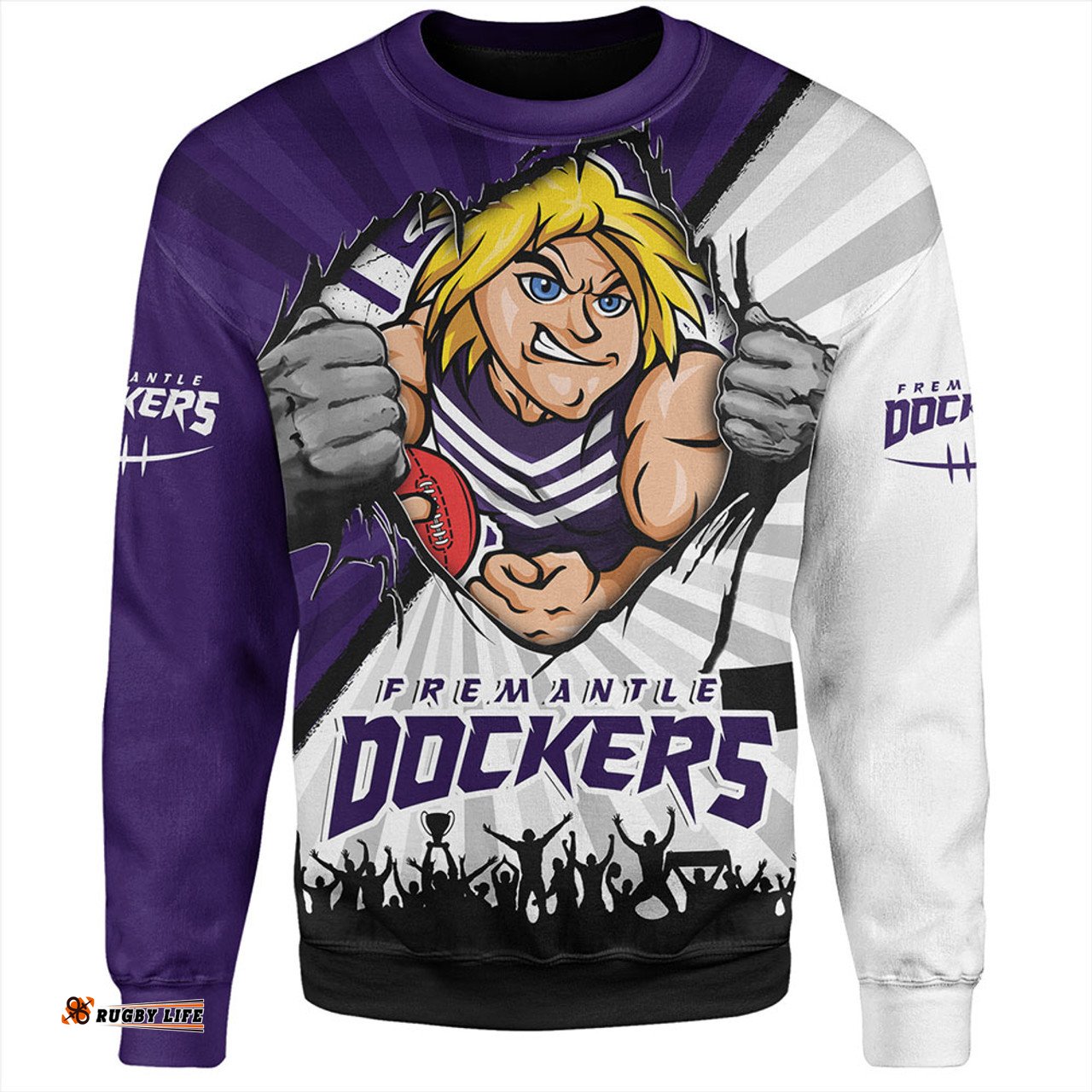 Amazing Aussie Fremantle Breaking Through Fan Design Sweatshirt