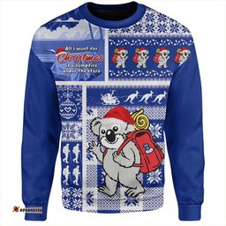 Amazing Aussie Australia Koala Wonderland Christmas Blue Sweatshirt