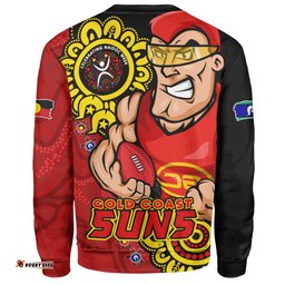 Amazing Aussie Gold Coast SUNS Power Through Generations NAIDOC Edition Sweatshirt