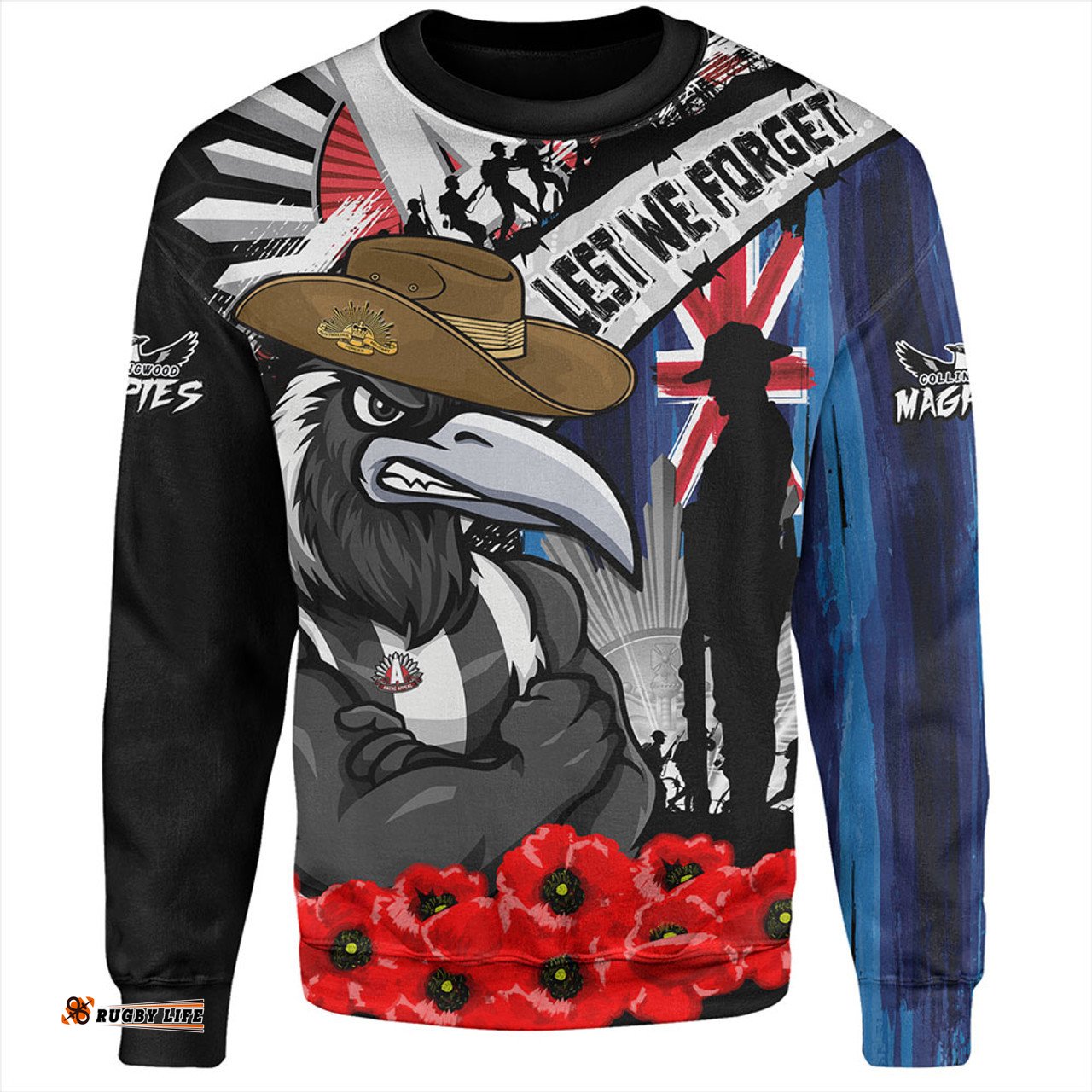 Amazing Aussie Collingwood Anzac Day Honor United In Spirit Sweatshirt