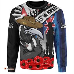 Amazing Aussie Collingwood Anzac Day Honor United In Spirit Sweatshirt